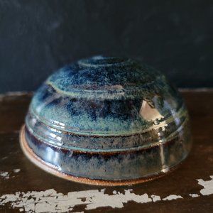 Vintage Art Pottery Paperweight Signed Kristina, Boho Office